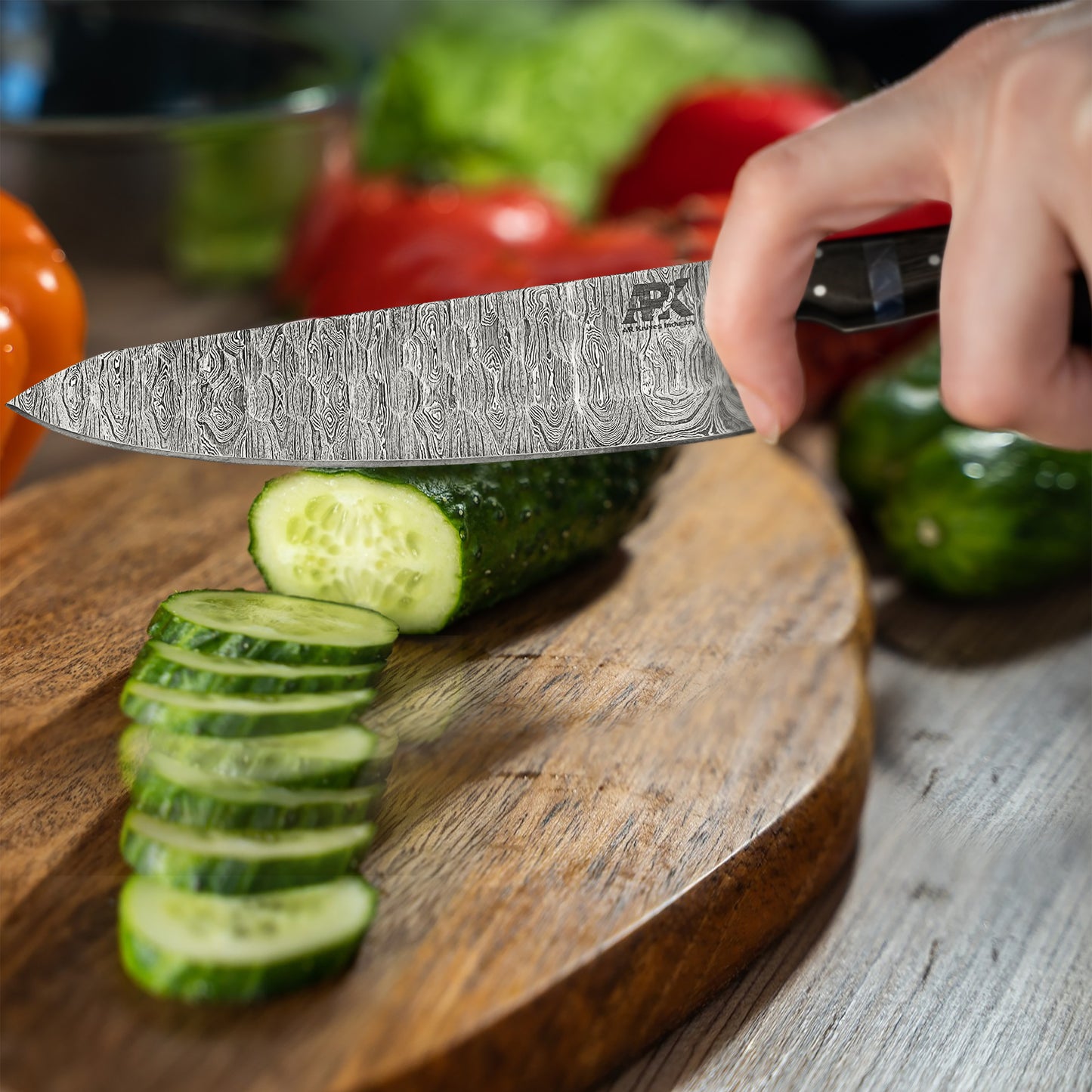 Premium Damascus Chef Knife Set – 5-Piece Professional Kitchen Collection