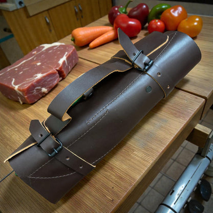 Premium Damascus Steel Kitchen Knife Set (7-Piece) – Hand-Forged Chef Knives Red & Black Wood Handles