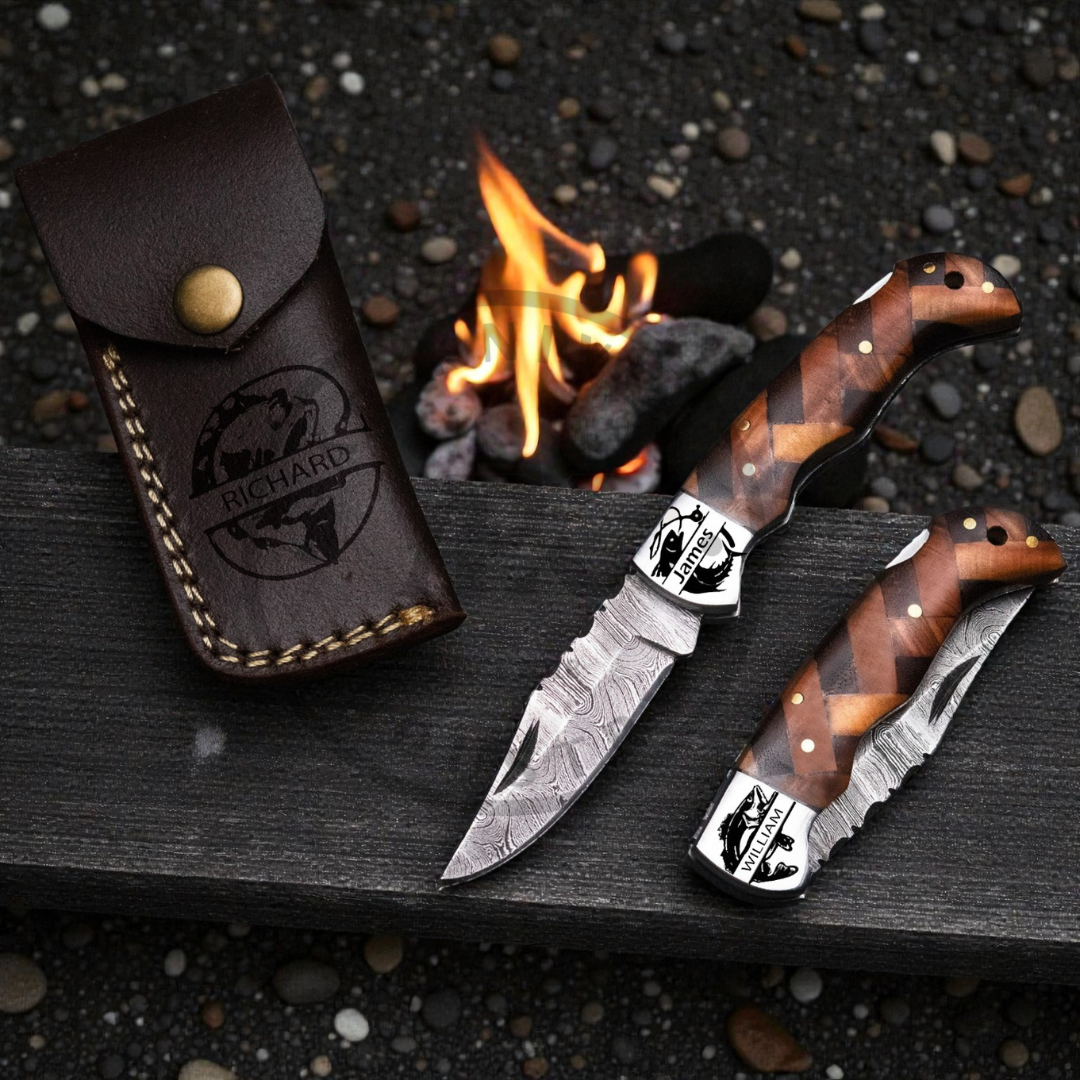 Handmade Damascus Steel Folding Pocket knife - best Gift for boy friend - hot sale 2026