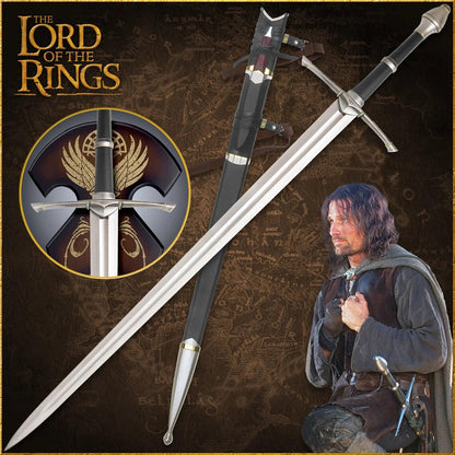 Andúril – Flame of the West Sword Replica Aragorn King Medieval Fantasy Sword medieval decor
